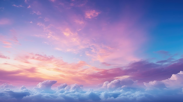 Fondo de cielo con nubes de atmósfera