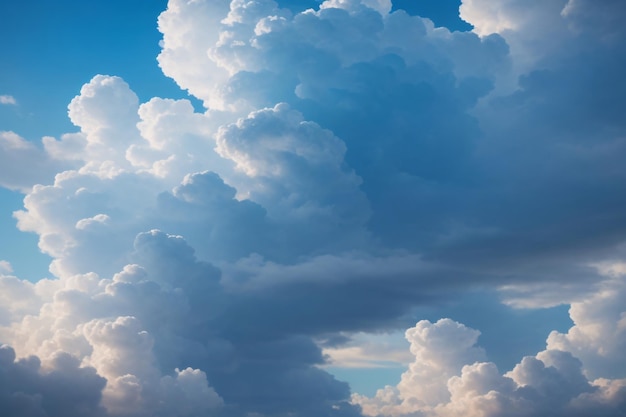 Fondo de cielo nublado Fondo de nubes Fondo de cielo Fondo de nubes blancas AI generativo