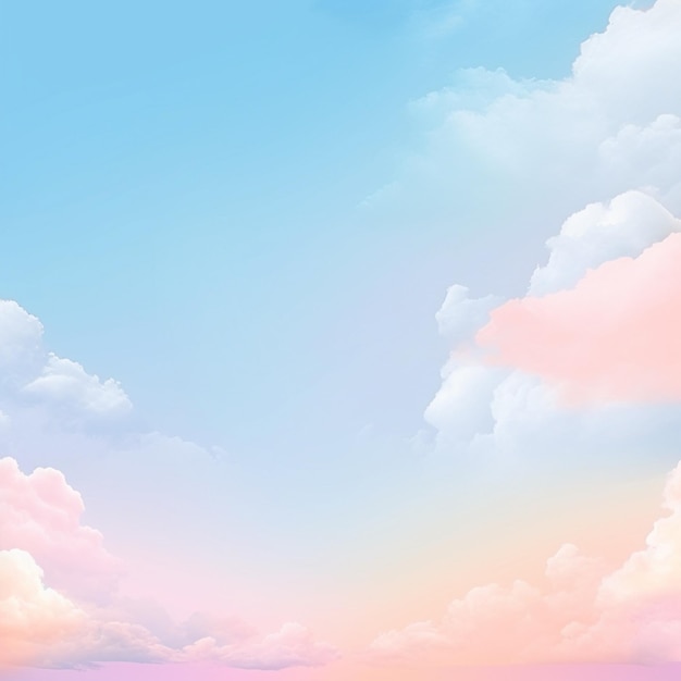 Fondo de cielo pastel con espacio de texto