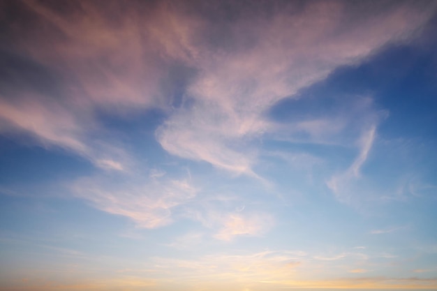 Fondo de cielo en puesta de sol