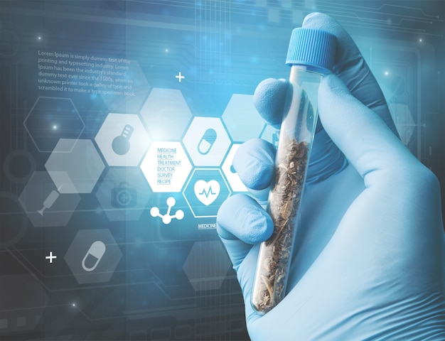 Fondo de ciencia cbd química química copia espacio enfermedad