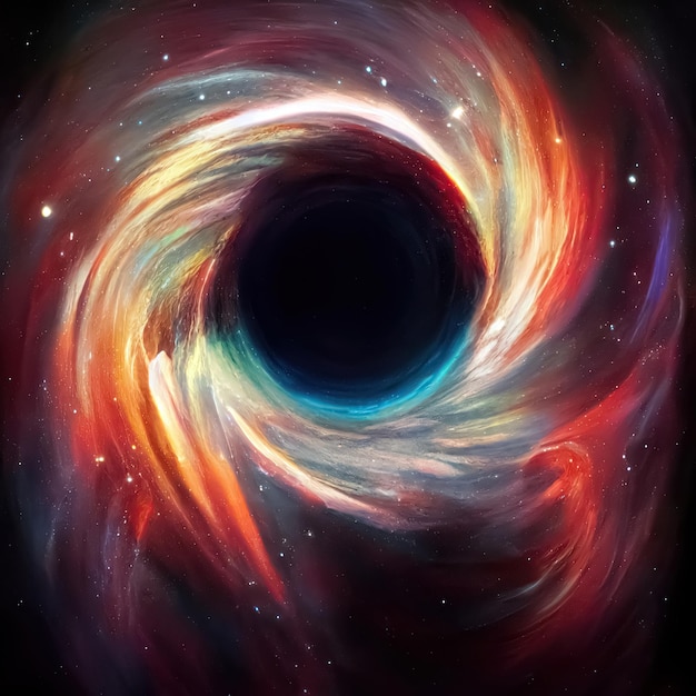 Fondo de ciencia ficción del agujero negro de la galaxia del universo Telón de fondo abstracto del espacio