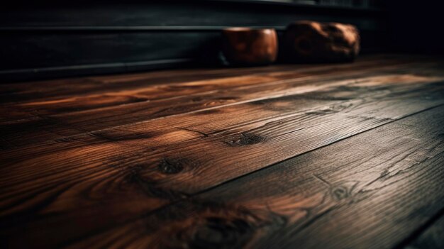 Fondo cinematográfico de madera oscura con detalles finos