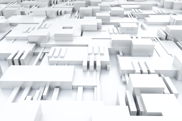 Fondo de circuito de estructura de tablero de cubos de renderizado 3D