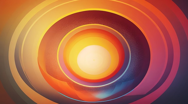Un fondo de círculo abstracto de luz colorida