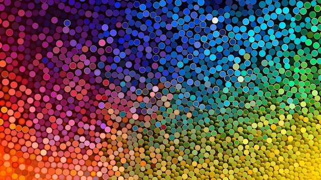 fondo de círculo pequeño arco iris 3d