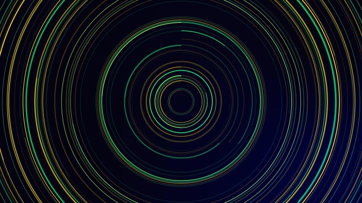 Foto fondo de círculo de tecnología abstracta fondo de círculos brillantes luminosos degradados abstractos