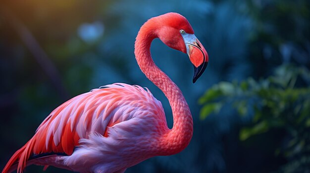 Foto fondo de cisne rosado de alta calidad