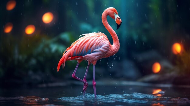 Foto fondo de cisne rosado de alta calidad