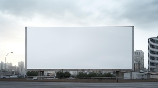 Fondo de la ciudad del panel de publicidad de carteles IA generativa