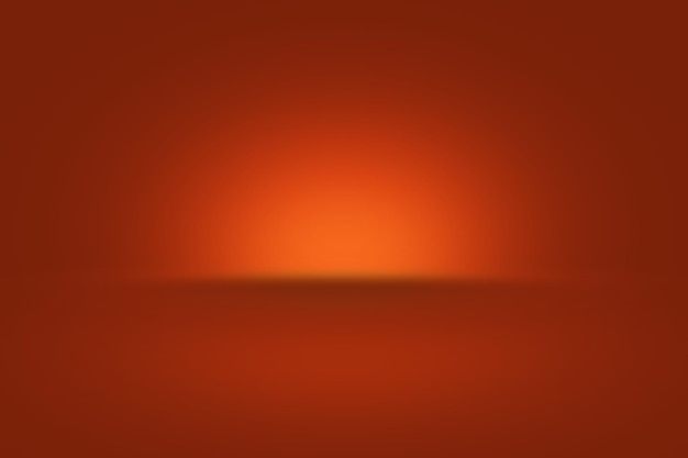 Fondo claro abstracto del estudio de la habitación vacía naranja