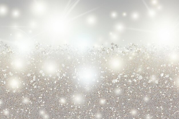 Foto un fondo claro con copos de nieve y estrellas