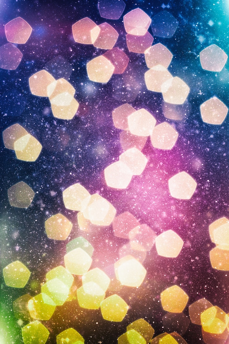 Foto fondo claro de navidad. telón de fondo brillante de vacaciones. fondo desenfocado con estrellas parpadeantes. bokeh borroso.