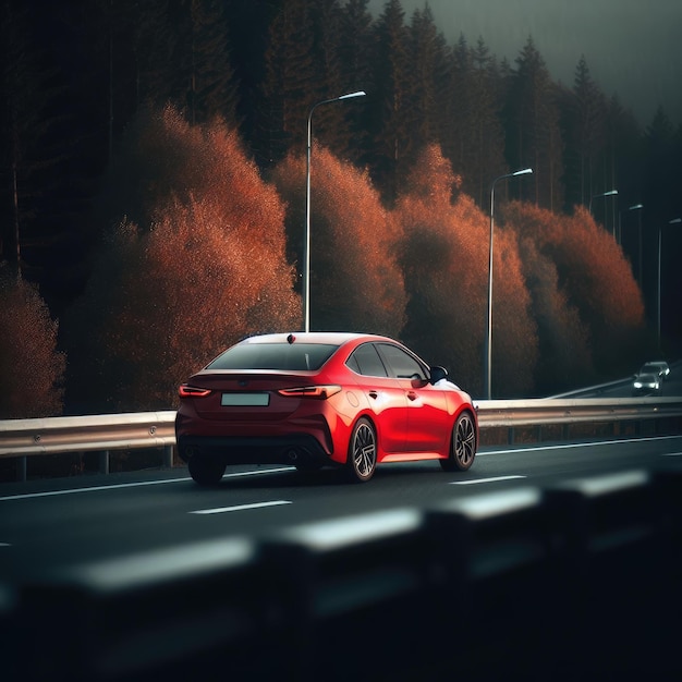 Foto fondo de coche deportivo rojo