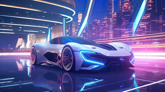 fondo de coche futurista