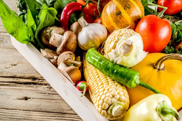 Fondo de cocina comida otoño