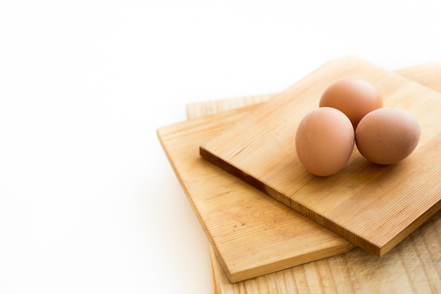 Fondo de cocina con huevos