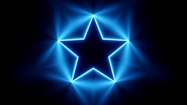 Fondo de color de aguja vacía con representación 3D de luces de neón modernas