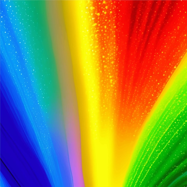 Un fondo de color arcoiris con una estrella en la parte inferior