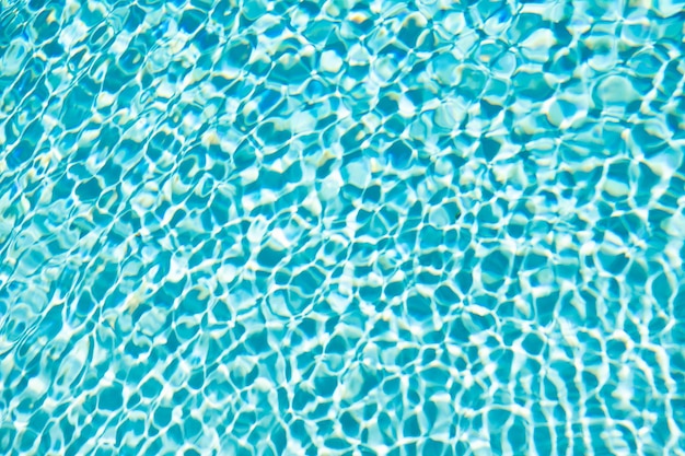 Foto fondo de color azul del agua de la piscina con concepto de ondas de verano