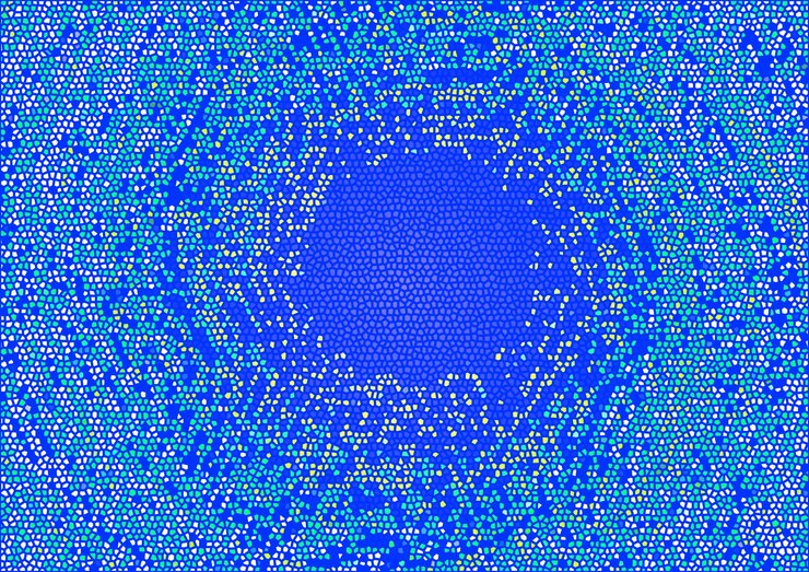 Foto fondo de color fondo abstracto circular y floral colorido fondo con efecto mosaico fondo abstracto moderno