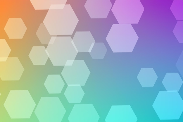 El fondo de color hexagonal