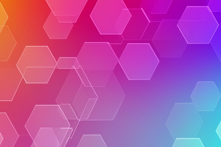 Foto el fondo de color hexagonal