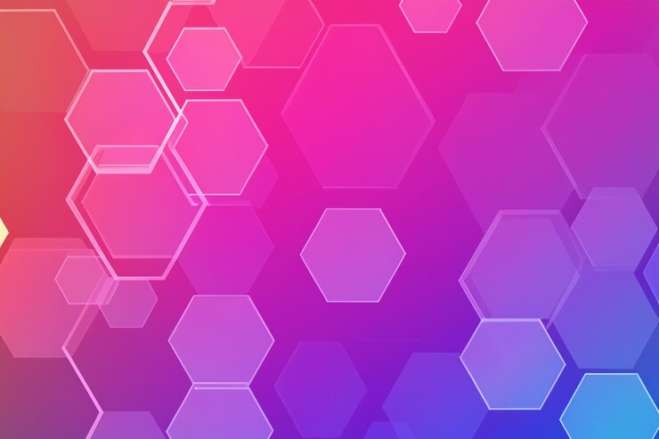 Foto el fondo de color hexagonal