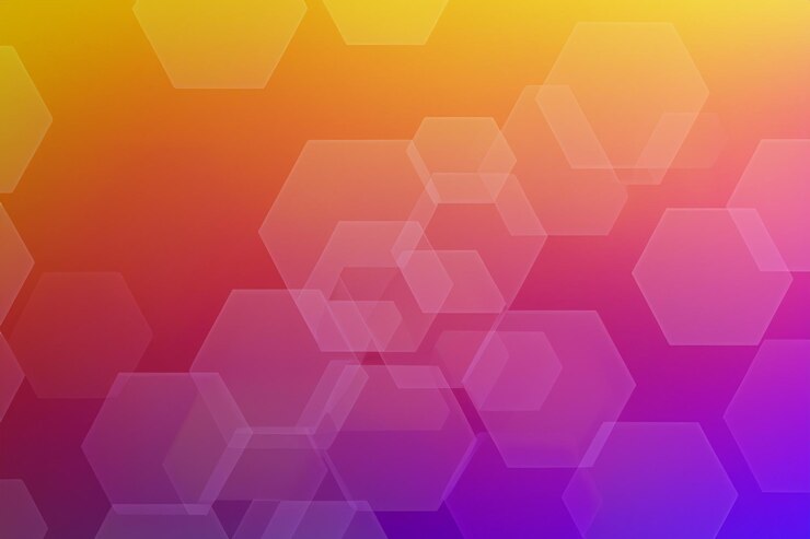 Foto el fondo de color hexagonal