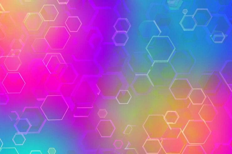 Foto el fondo de color hexagonal