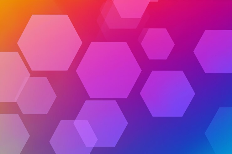 Foto el fondo de color hexagonal