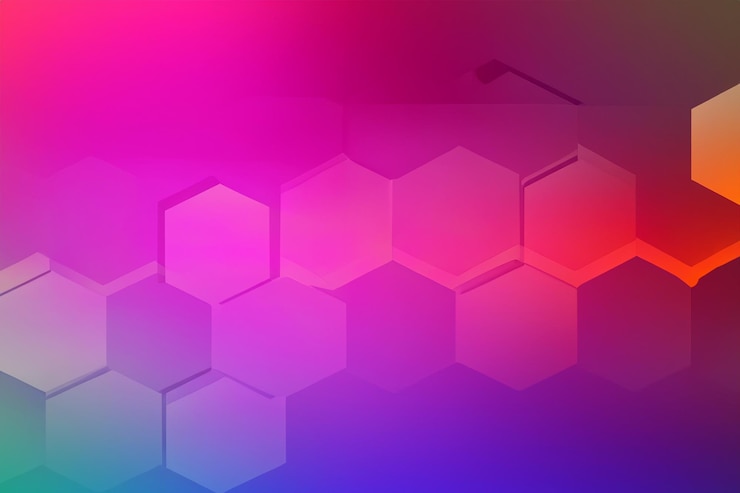 Foto el fondo de color hexagonal