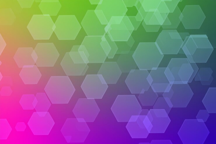 Foto el fondo de color hexagonal