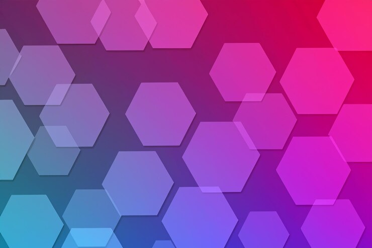 Foto el fondo de color hexagonal