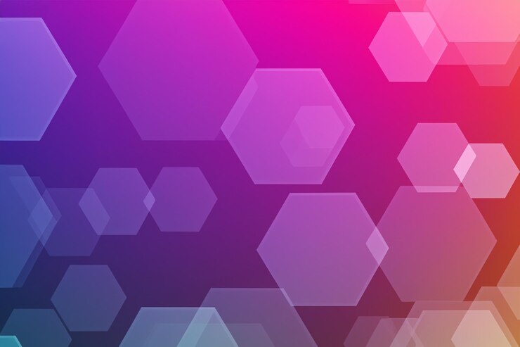 Foto el fondo de color hexagonal