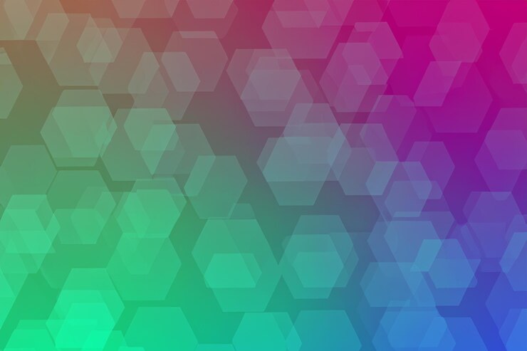 Foto el fondo de color hexagonal