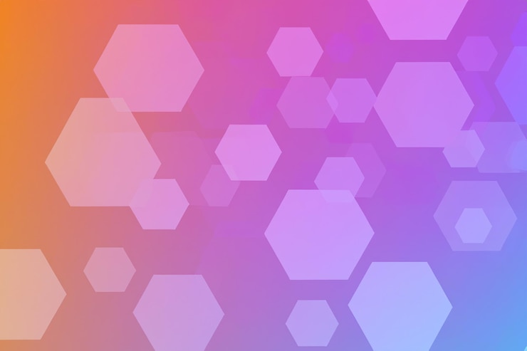 Foto el fondo de color hexagonal