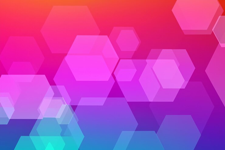 Foto el fondo de color hexagonal