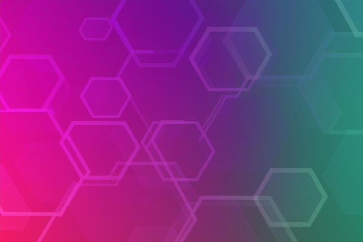 Foto el fondo de color hexagonal