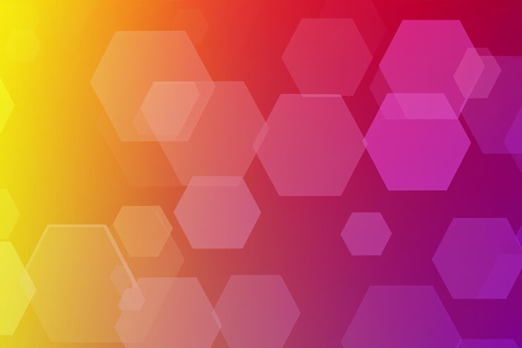 Foto el fondo de color hexagonal