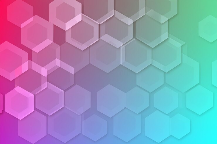 Foto el fondo de color hexagonal