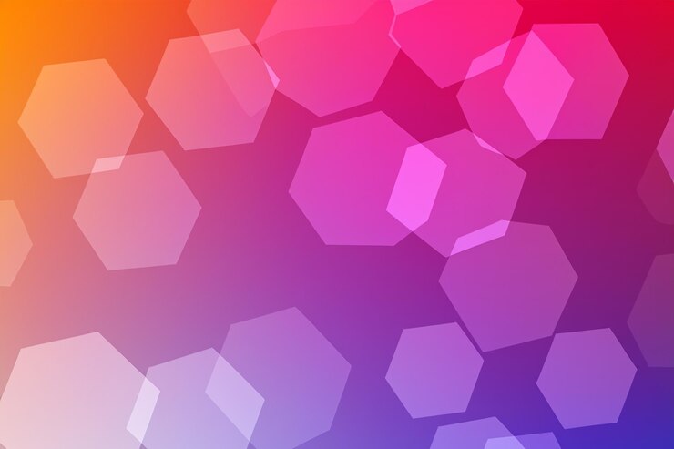 Foto el fondo de color hexagonal