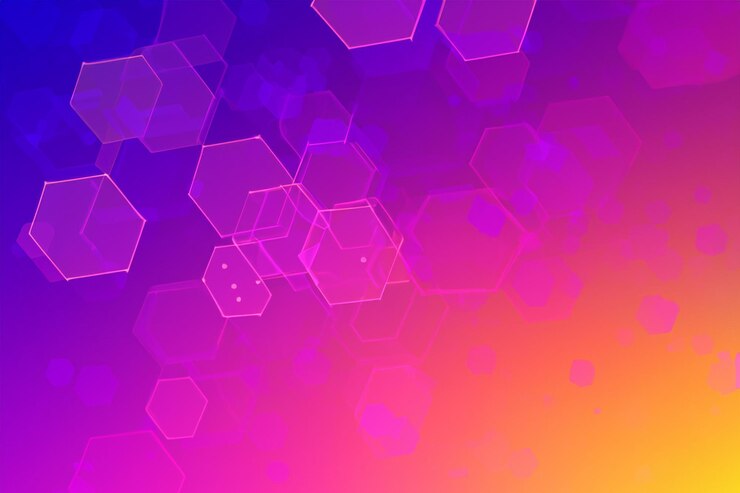 Foto el fondo de color hexagonal