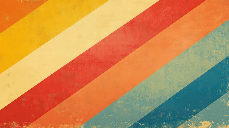 Fondo de color de patrón de rayas diagonales retro