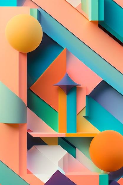 Fondo de colores abstractos en 3D