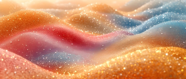 Fondo de colores abstractos con olas brillantes y brillos