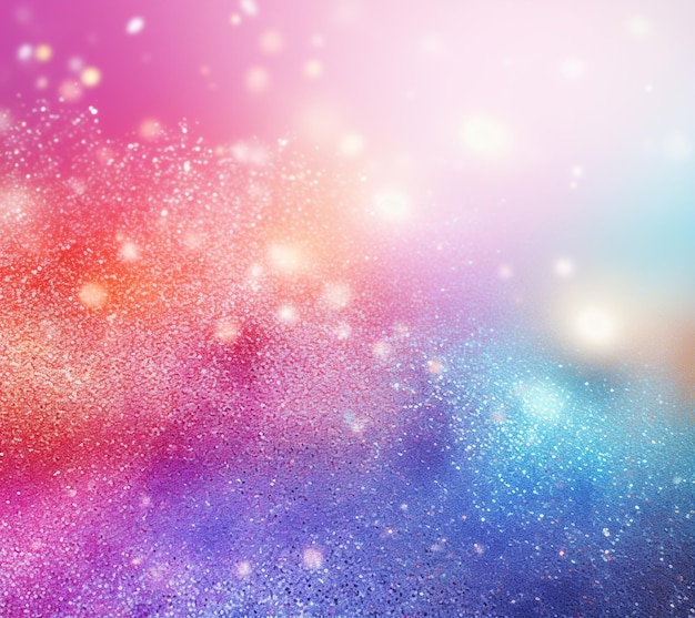 Foto fondo de colores brillantes con una imagen borrosa de un campo estelar generativo ai