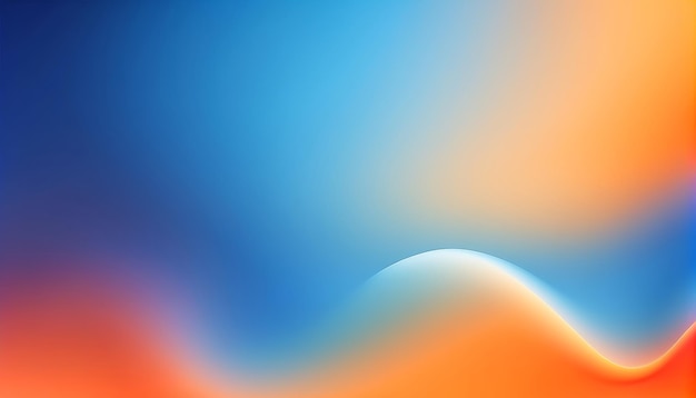 Fondo de colores granulados abstractos con gradiente azul naranja y amarillo