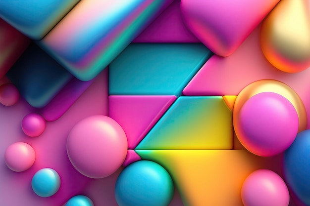 Fondo de colores pastel en 3D