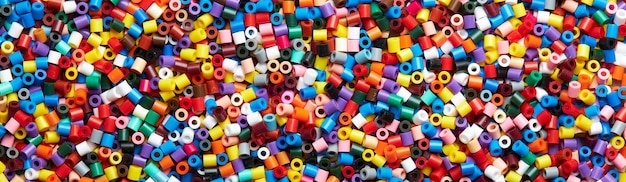 Fondo de colores de perlas de plástico